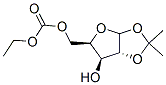 1,2-O-Isopropylidene-5-O-ethoxycarbonyl-d-xylofuranose 化学構造式