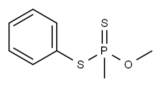 Methyldithiophosphonic acid O-methyl S-phenyl ester Structure