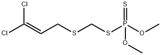 ジチオりん酸S-[[(3,3-ジクロロ-2-プロペニル)チオ]メチル]O,O-ジメチル 化学構造式