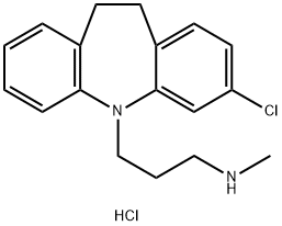 N-Desmethyl Clomipramine Hydrochloride 化学構造式
