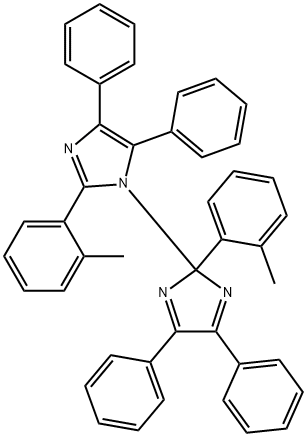 4,4',5,5'-テトラフェニル-2,2'-ジ-O-トリル-2'H-1,2'-ビイミダゾール 化学構造式