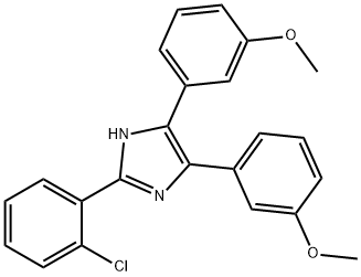 2-(2-chlorophenyl)-4,5-bis(3-methoxyphenyl)-1H-imidazole Struktur