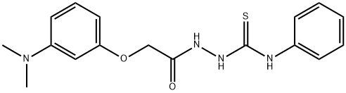2-{2-[3-(dimethylamino)phenoxy]acetyl}-N-phenyl-1-hydrazinecarbothioamide Structure