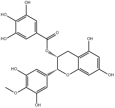 (-)-エピガロカテキン-4'-O-メチルエーテルガレート 化学構造式