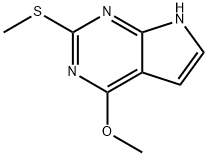 4-メトキシ-2-メチルスルファニル-7H-ピロロ(2,3-D)ピリミジン 化学構造式