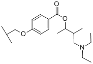 4-[(2-メチルプロピル)オキシ]安息香酸3-(ジエチルアミノ)-1,2-ジメチルプロピル 化学構造式