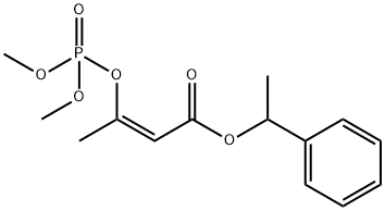 (Z)-3-(Dimethoxyphosphinyloxy)-2-butenoic acid 1-phenylethyl ester, 29900-31-0, 结构式