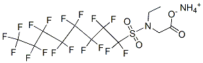 N-エチル-N-[(ヘプタデカフルオロオクチル)スルホニル]グリシンアンモニウム 化学構造式