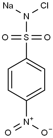 N-クロロ-N-ソジオ-4-ニトロベンゼンスルホンアミド 化学構造式