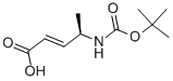 2-Pentenoicacid,4-[[(1,1-dimethylethoxy)carbonyl]amino]-,(2E,4R)-(9CI) Structure