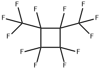 1,1,2,2,3,4-ヘキサフルオロ-3,4-ビス(トリフルオロメチル)シクロブタン 化学構造式
