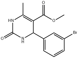 4-(3-ブロモフェニル)-6-メチル-2-オキソ-1,2,3,4-テトラヒドロピリミジン-5-カルボン酸メチル 化学構造式