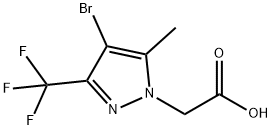 [4-bromo-5-methyl-3-(trifluoromethyl)-1H-pyrazol-1-yl]acetic acid Structure