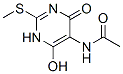 Acetamide, N-[1,4-dihydro-6-hydroxy-2-(methylthio)-4-oxo-5-pyrimidinyl]- (9CI) Structure