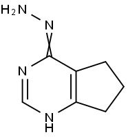 4H-Cyclopentapyrimidin-4-one, 1,5,6,7-tetrahydro-, hydrazone (9CI) Struktur