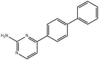 4-[1,1'-ビフェニル]-4-イル-2-ピリミジンアミン 化学構造式
