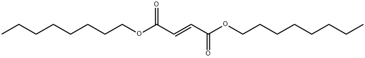 (E)-2-ブテン二酸ジオクチル 化学構造式
