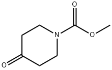 N-甲氧羰基-4-哌啶酮 结构式