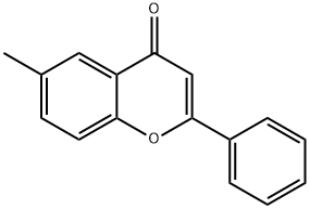 6-メチル-2-(フェニル)-4H-1-ベンゾピラン-4-オン 化学構造式