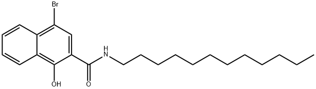 4-BROMO-N-DODECYL-1-HYDROXY-2-NAPHTHALENECARBOXAMIDE Structure