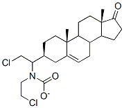 17-oxo-5-androsten-3beta-yl-N,N-bis(2'-chloroethyl)carbamate Struktur