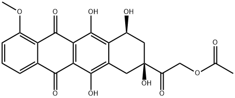 14-O-アセチルダウノマイシノン 化学構造式