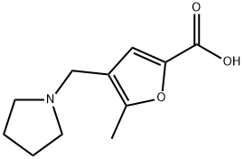 5-METHYL-4-PYRROLIDIN-1-YLMETHYL-FURAN-2-CARBOXYLIC ACID Structure