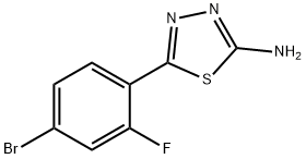 5-(4-bromo-2-fluorophenyl)-1,3,4-thiadiazol-2-amine Struktur