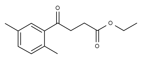 4-(2,5-ジメチルフェニル)-4-オキソ酪酸エチル 化学構造式