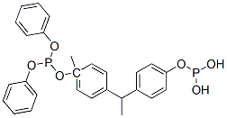 2,2-ビス[p-(ジフェノキシホスフィノオキシ)フェニル]プロパン 化学構造式