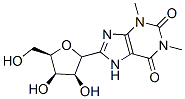 8-[(3S,4R,5R)-3,4-dihydroxy-5-(hydroxymethyl)oxolan-2-yl]-1,3-dimethyl -7H-purine-2,6-dione 结构式