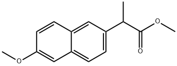 2-(6-メトキシ-2-ナフチル)プロピオン酸メチル 化学構造式