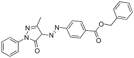 benzyl 4-[(4,5-dihydro-3-methyl-5-oxo-1-phenyl-1H-pyrazol-4-yl)azo]benzoate Struktur