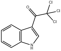 2,2,2-トリクロロ-1-(1H-インドール-3-イル)エタノン 化学構造式