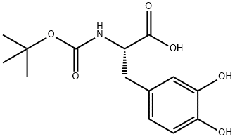 N-(tert-buloxycarbonyl)-3,4-dihydroxy-L-phenylalanine Struktur