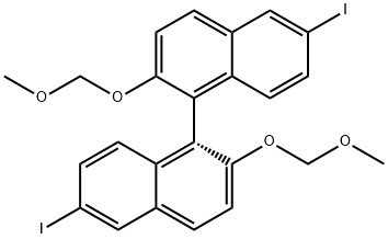 (R)-6,6'-DIIODO-2,2'-BIS(METHOXYMETHOXY)-1,1'-BINAPHTHALENE Structure