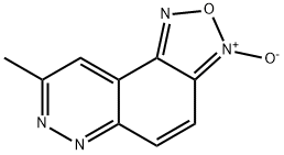 8-メチル-1,2,5-オキサジアゾロ[4,3-F]シンノリン-3-オキシド 化学構造式