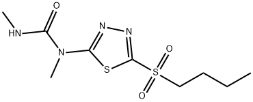 1-[5-(butylsulphonyl)-1,3,4-thiadiazol-2-yl]-1,3-dimethylurea Struktur