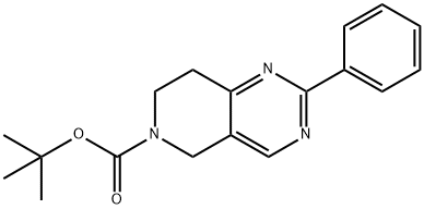 2-フェニル-6-BOC-7,8-ジヒドロ-5H-ピリド[4,3-D]ピリミジン 化学構造式