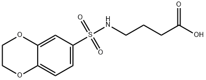 4-(2,3-DIHYDRO-BENZO[1,4]DIOXINE-6-SULFONYLAMINO)-BUTYRIC ACID Struktur