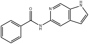 N-(1H-ピロロ[2,3-c]ピリジン-5-イル)ベンズアミド 化学構造式