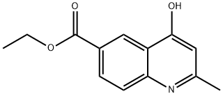 4-HYDROXY-2-METHYLQUINOLINE-6-CARBOXYLIC ACID ETHYL ESTER Struktur