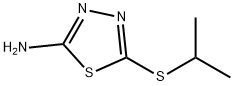 5-(イソプロピルチオ)-1,3,4-チアジアゾール-2-アミン 化学構造式