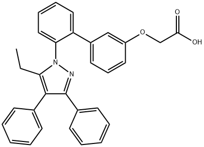 2''-(5-ETHYL-3,4-DIPHENYL-PYRAZOL-1-YL)-BIPHENYL-3-YLOXY]ACETIC ACID|BMS309403