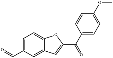 2-(4-METHOXYBENZOYL)-1-BENZOFURAN-5-CARBALDEHYDE 结构式