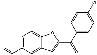 2-(4-CHLOROBENZOYL)-1-BENZOFURAN-5-CARBALDEHYDE Struktur