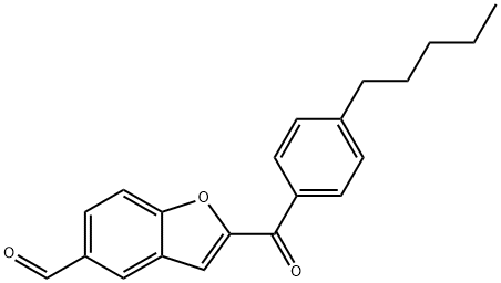 2-(4-PENTYLBENZOYL)-1-BENZOFURAN-5-CARBALDEHYDE 化学構造式