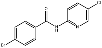 4-ブロモ-N-(5-クロロ-2-ピリジル)ベンズアミド 化学構造式