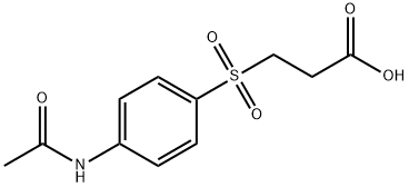 3-(4-アセチルアミノベンゼンスルホニル)プロピオン酸 化学構造式