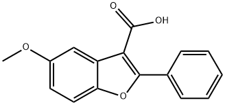 5-メトキシ-2-フェニル-1-ベンゾフラン-3-カルボン酸 化学構造式